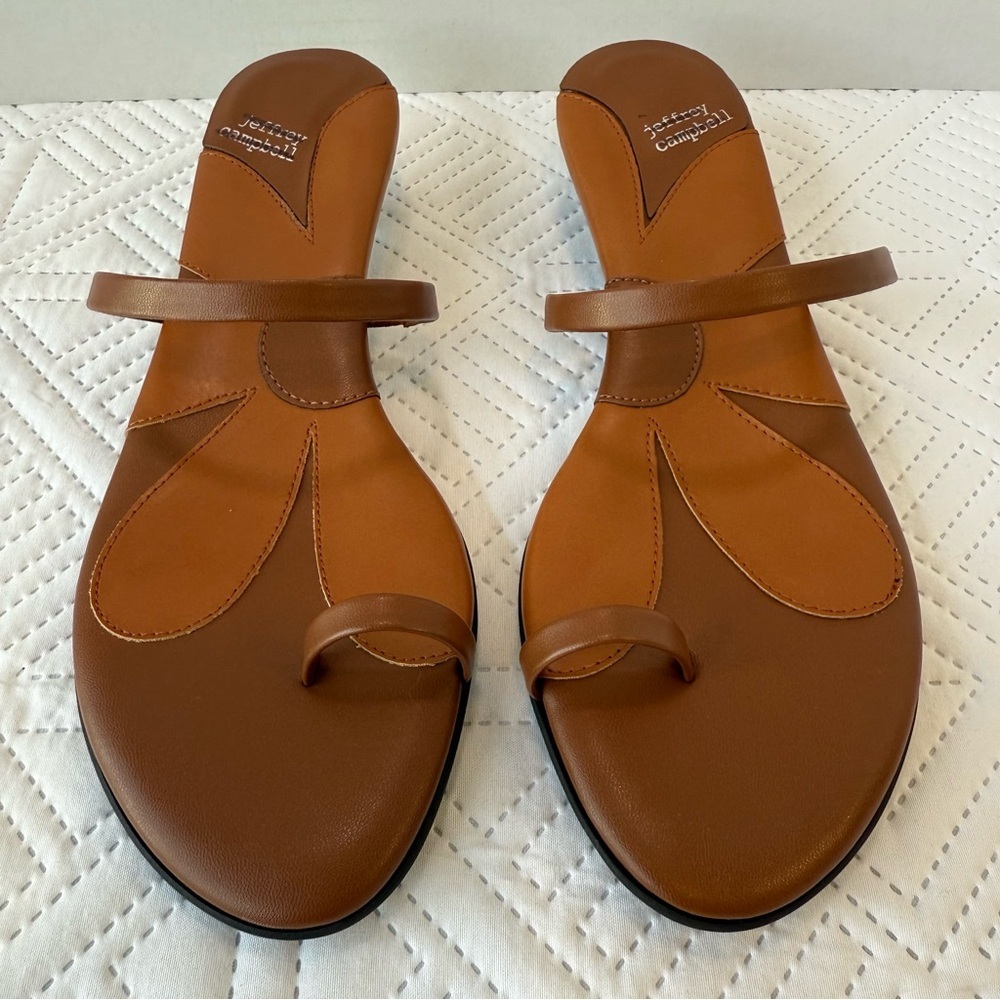 Jeffrey Campbell Free People Phosphorus Toe Ring Kitten Heel Sandals Size 8 - Picture 3 of 9